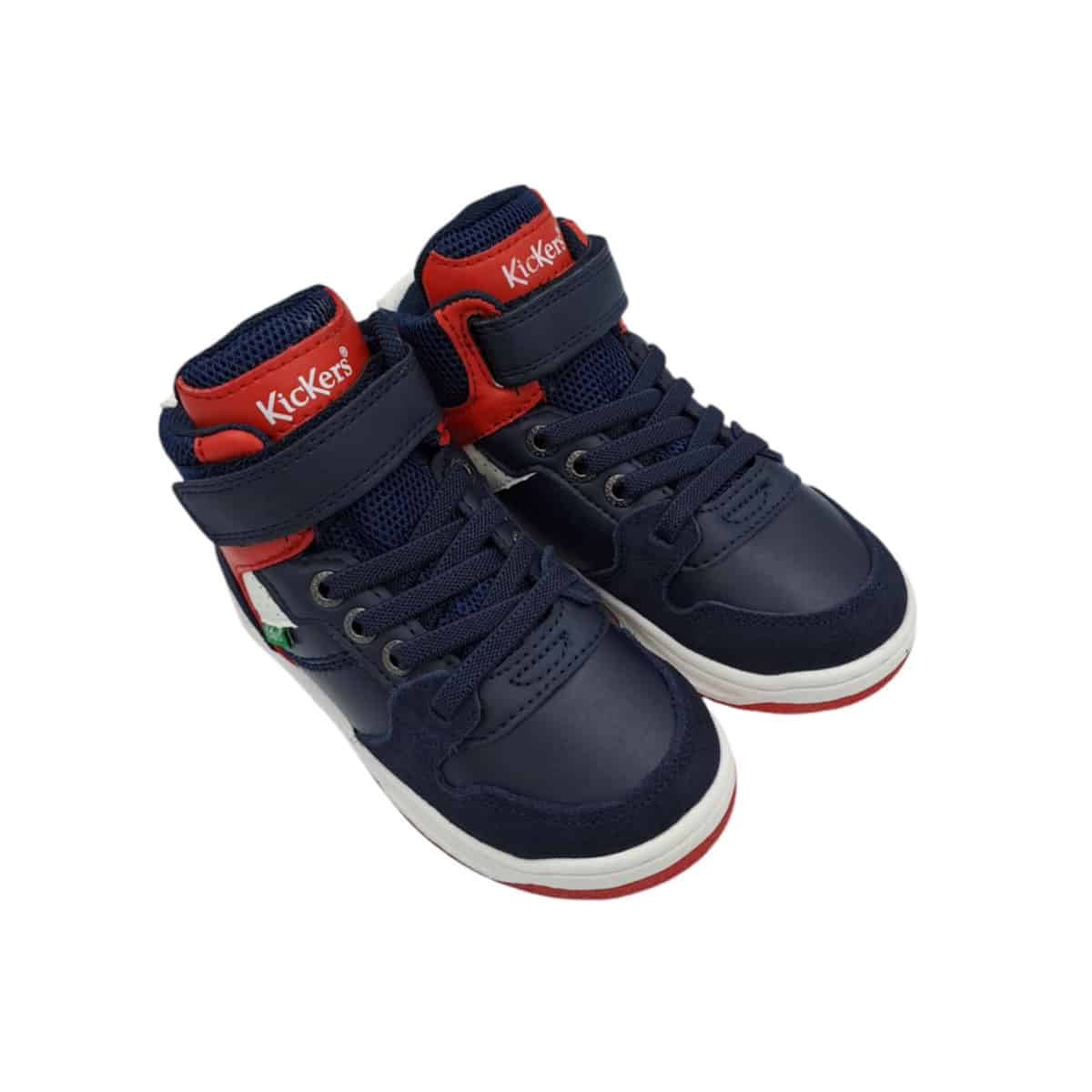 Kids High-Top Kickers Sneakers Boots Blue Size 27-34