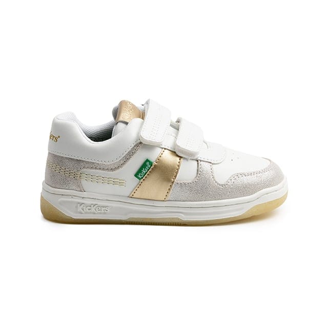Kickers Kalido girls White silver gold  Sneakers 910869 -30+32