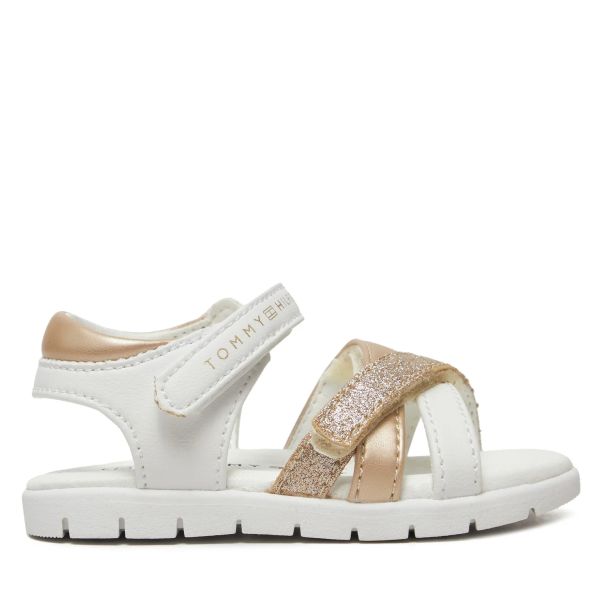 Girls' Sparkle Glitter Strap Metallic Sandals T1A2-33770-0273