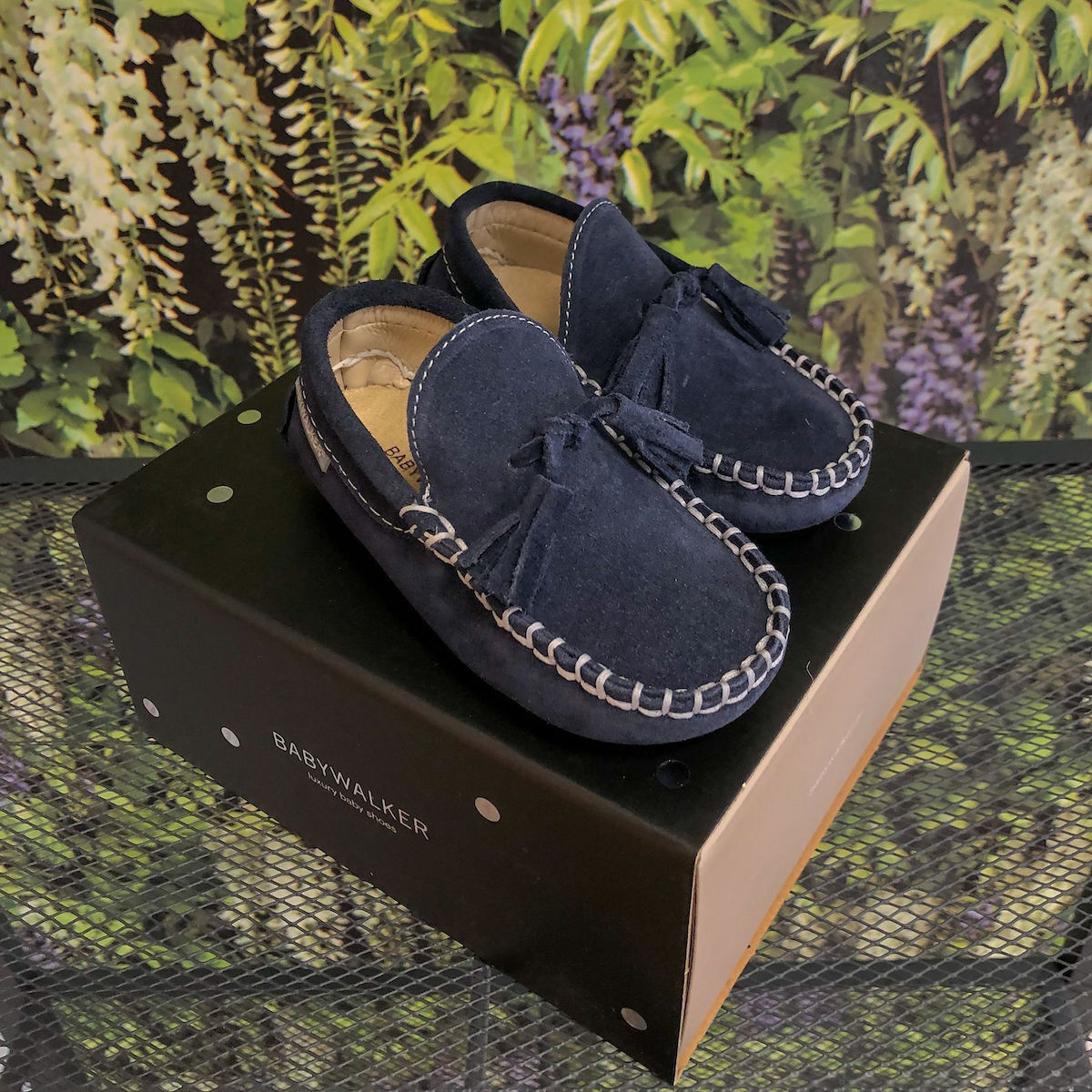 Babywalker Boys' Premium Leather Moccasins: Navy Blue Baptism Loafers with Tassels