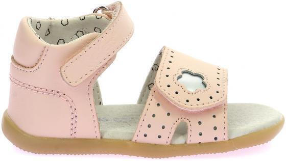 Kickers Kids' Pink Leather Sandals with Hook & Loop Closure