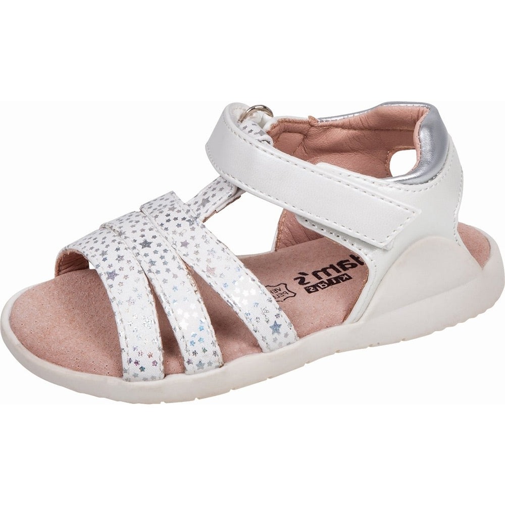 Adam's sandals Anatomical White silver stars 91425001