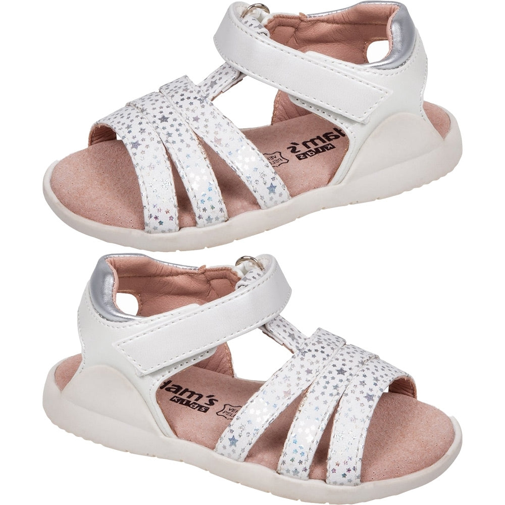 Adam's sandals Anatomical White silver stars 91425001