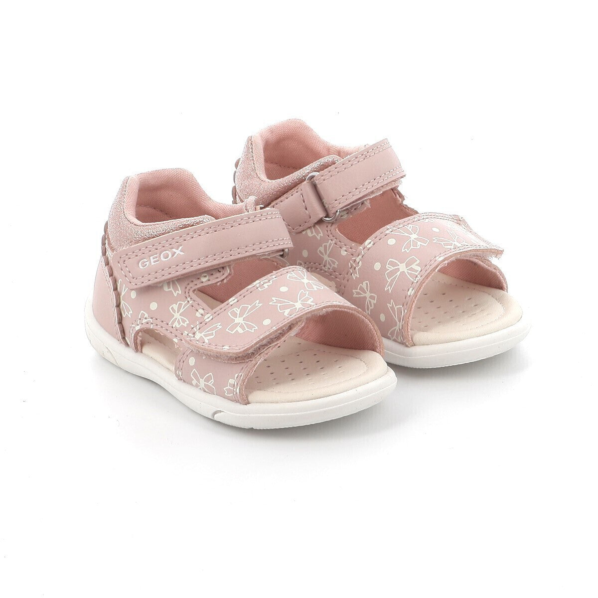 Geox Zapito Kids' Anatomic Pink Girls' Sandals with Easy Hook-and-Loop Closure
