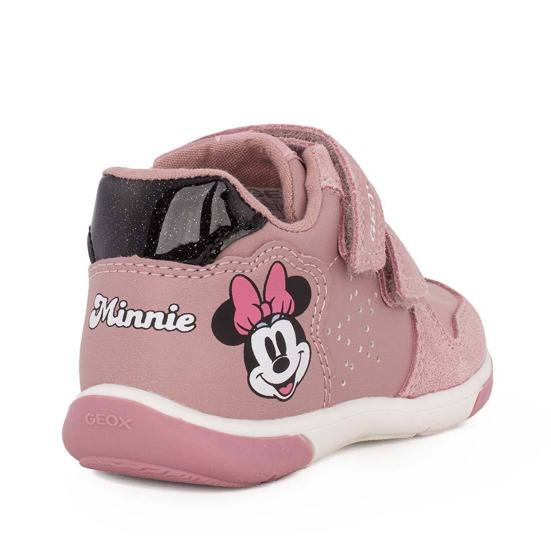 Geox B Zapito Kids High-Top Anatomic Sneakers with Velcro Closure Pink