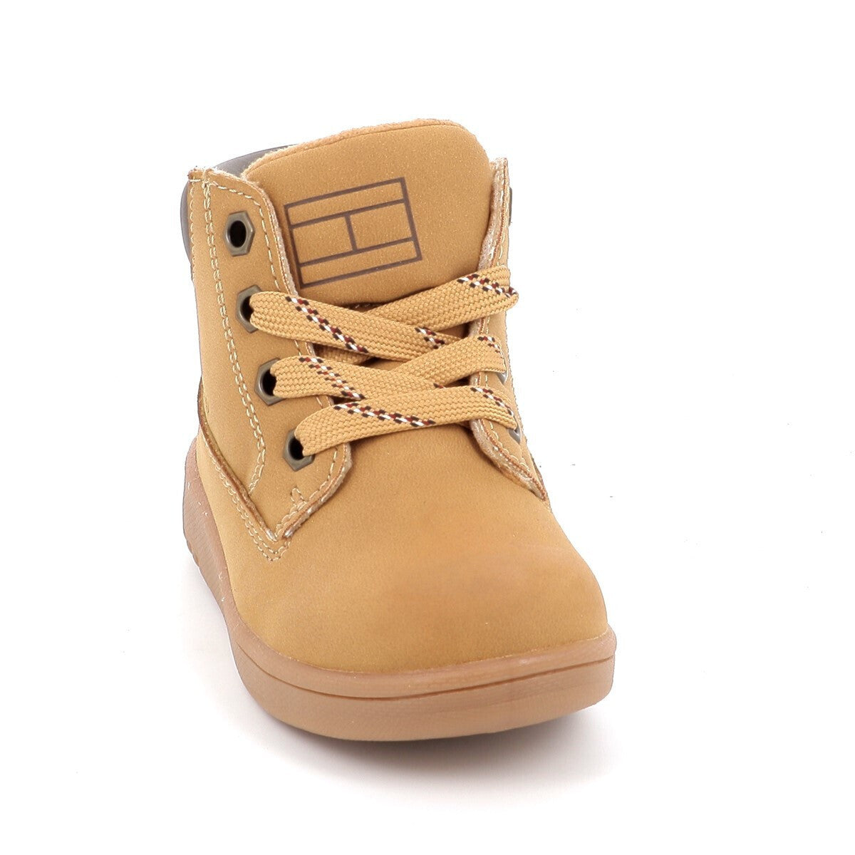 Tommy Hilfiger Kids' Brown Lace-Up Boots: Warm Fleece Lined Synthetic Leather