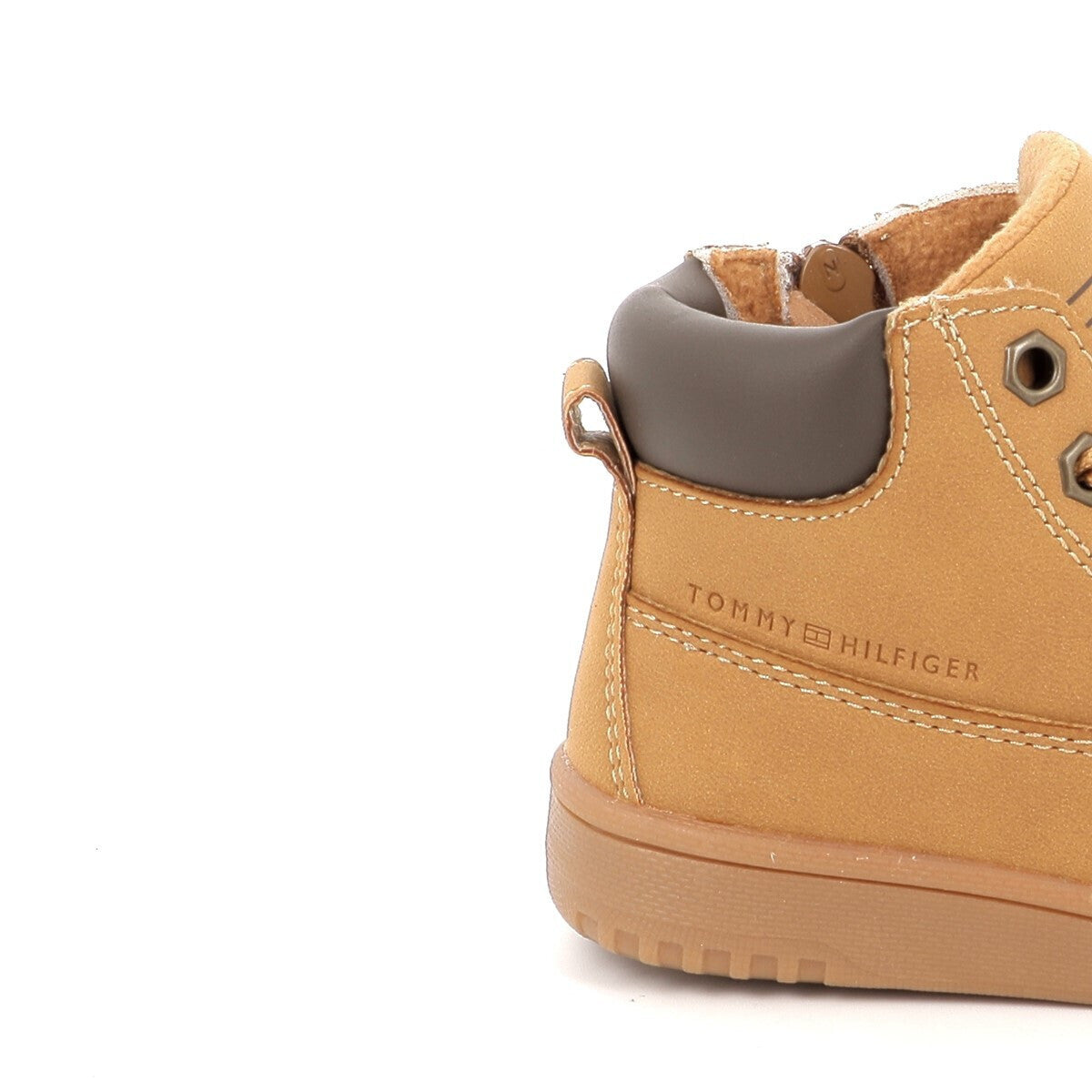 Tommy Hilfiger Kids' Brown Lace-Up Boots: Warm Fleece Lined Synthetic Leather