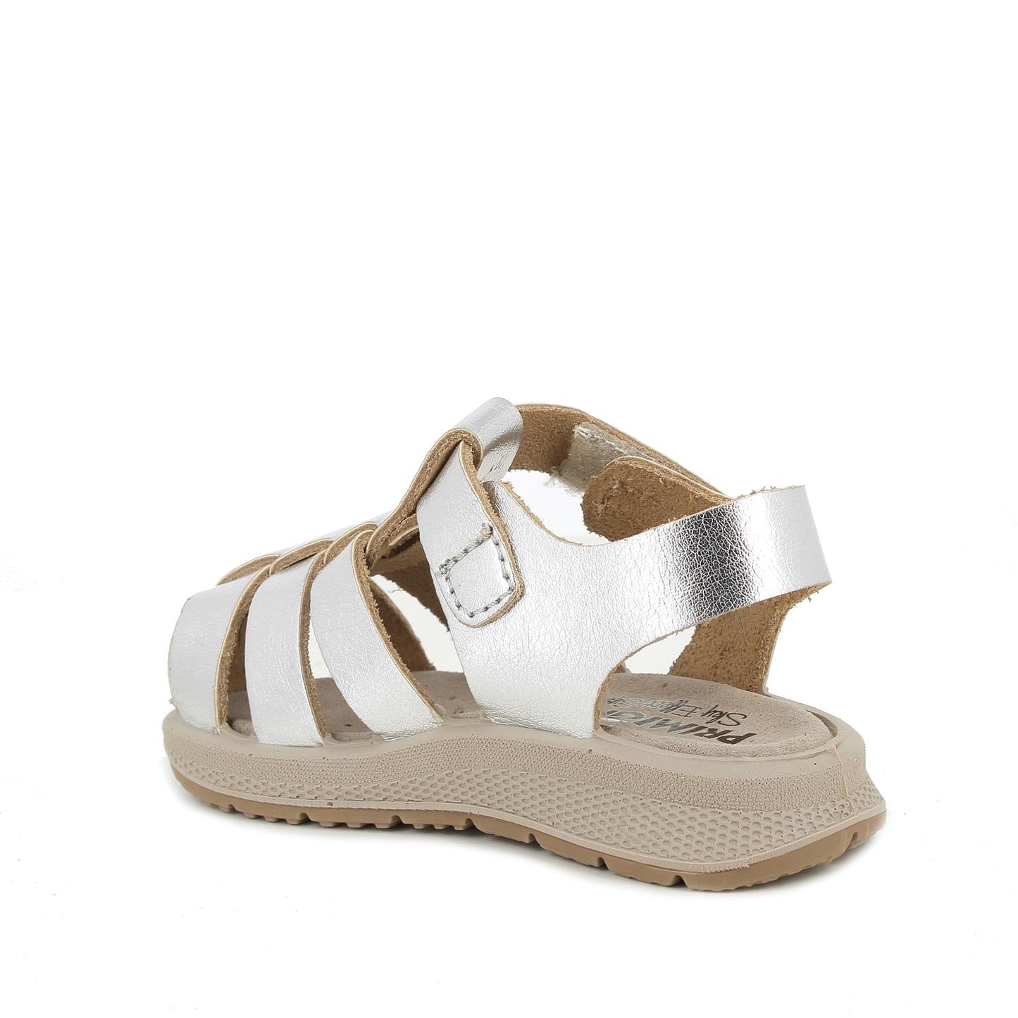 Primigi Girls' Silver Velcro Sandals with Anatomical Insole for Comfort and Style