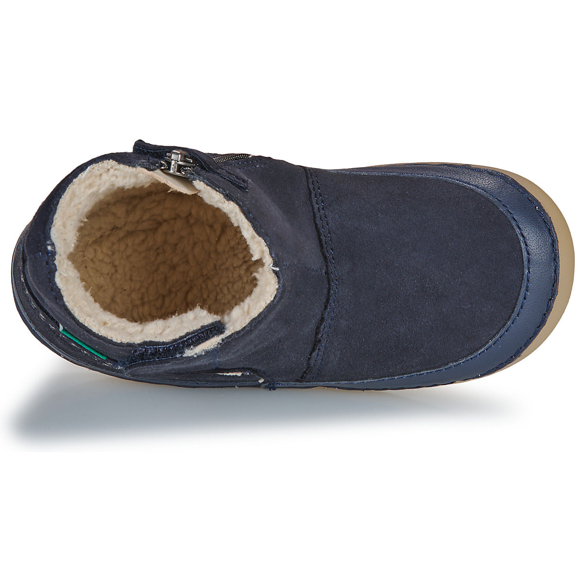 Kickers SOKIFAUNE Kids' Durable Leather Mid Boots - Marine Blue Comfort Shoes