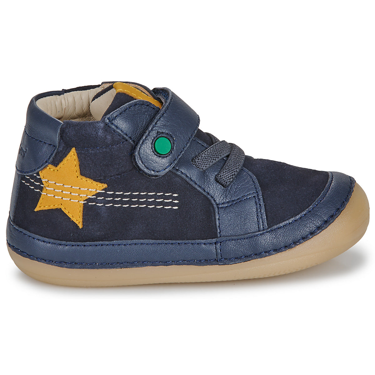 Kickers SOKISTIC Marine Dark Blue Leather first steps ankle boots 972440