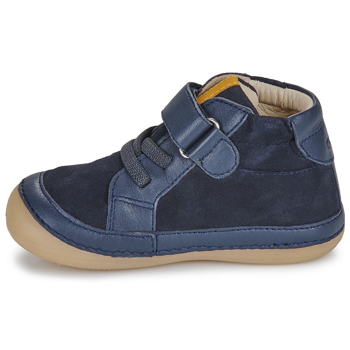 Kickers SOKISTIC Marine Dark Blue Leather first steps ankle boots 972440