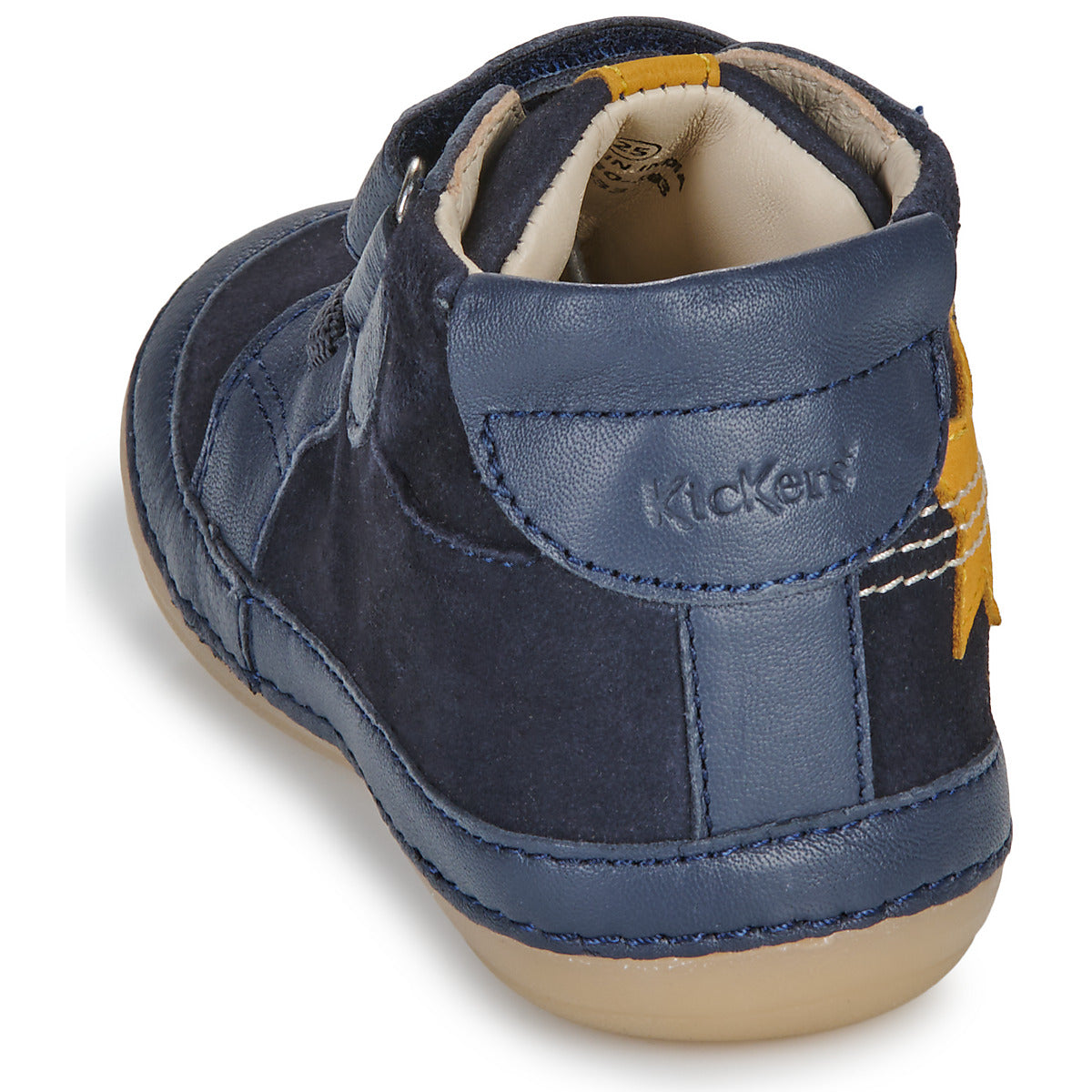 Kickers SOKISTIC Marine Dark Blue Leather first steps ankle boots 972440