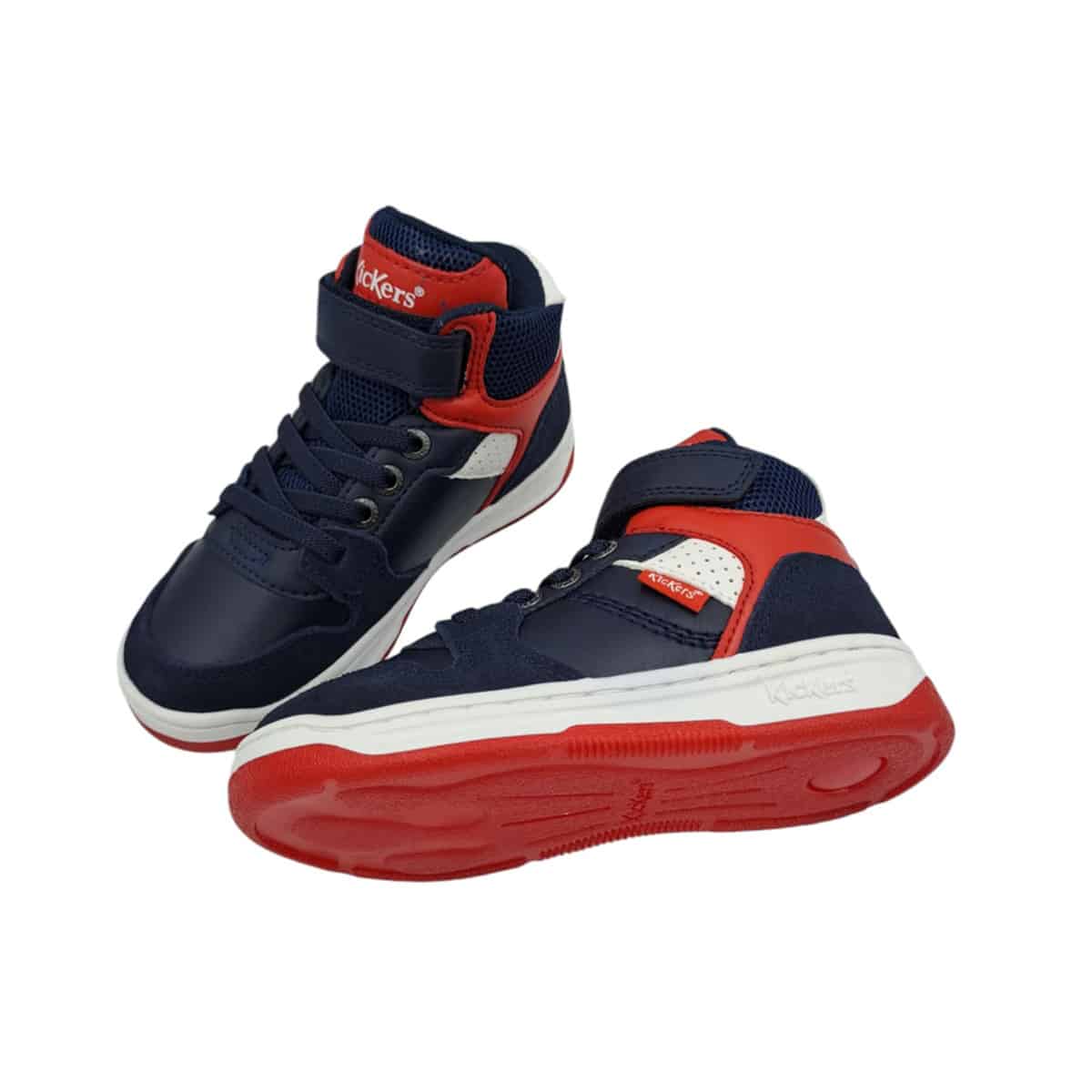 Kids High-Top Kickers Sneakers Boots Blue Size 27-34