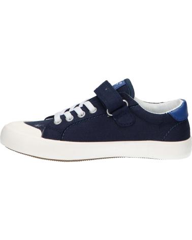 Kickers Kickgoldi Kids' Canvas Navy Sneakers with Easy Hook-and-Loop Closure