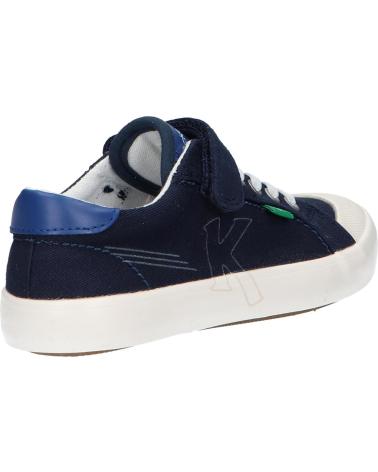 Kickers Kickgoldi Kids' Canvas Navy Sneakers with Easy Hook-and-Loop Closure