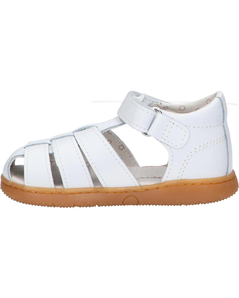 Kickers Flo Action White Leather Kids' Velcro Sandals – Durable, Comfortable, Play-Ready