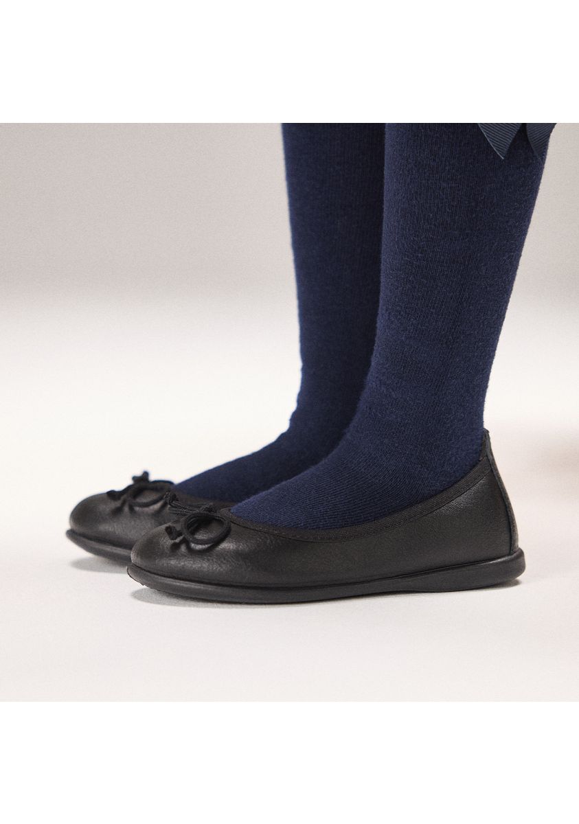 Gioseppo Voltaire black School Ballerinas with Bow Detail 37338