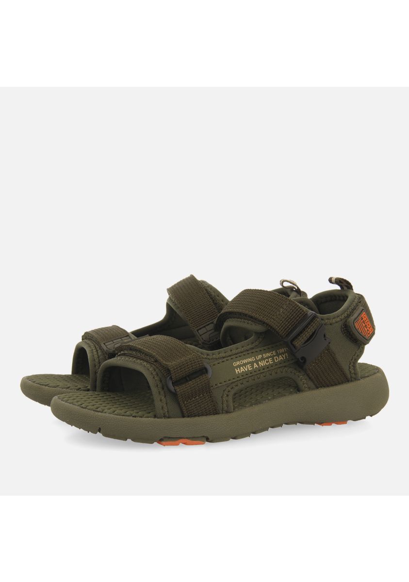 Yaviza Boys Khaki Sport Sandals: Comfortable Sole, Neoprene Upper, and Nylon Ties