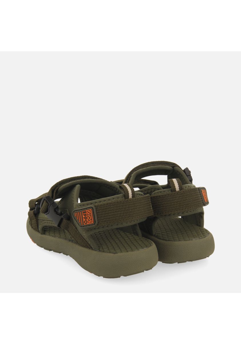 Yaviza Boys Khaki Sport Sandals: Comfortable Sole, Neoprene Upper, and Nylon Ties