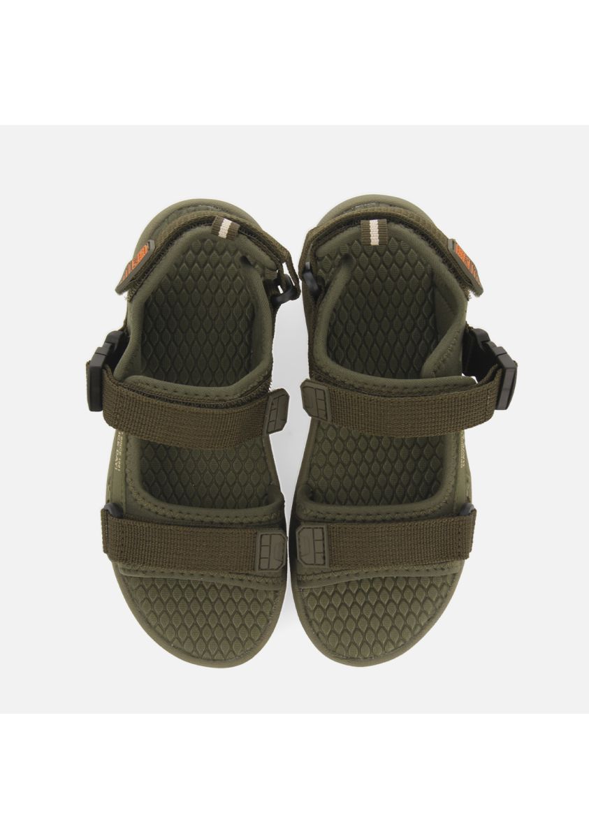 Yaviza Boys Khaki Sport Sandals: Comfortable Sole, Neoprene Upper, and Nylon Ties