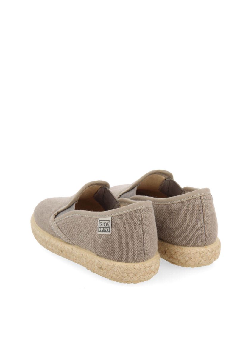 Gioseppo Orizaba Boys Grey Slip-On Espadrilles with Side Elastics
