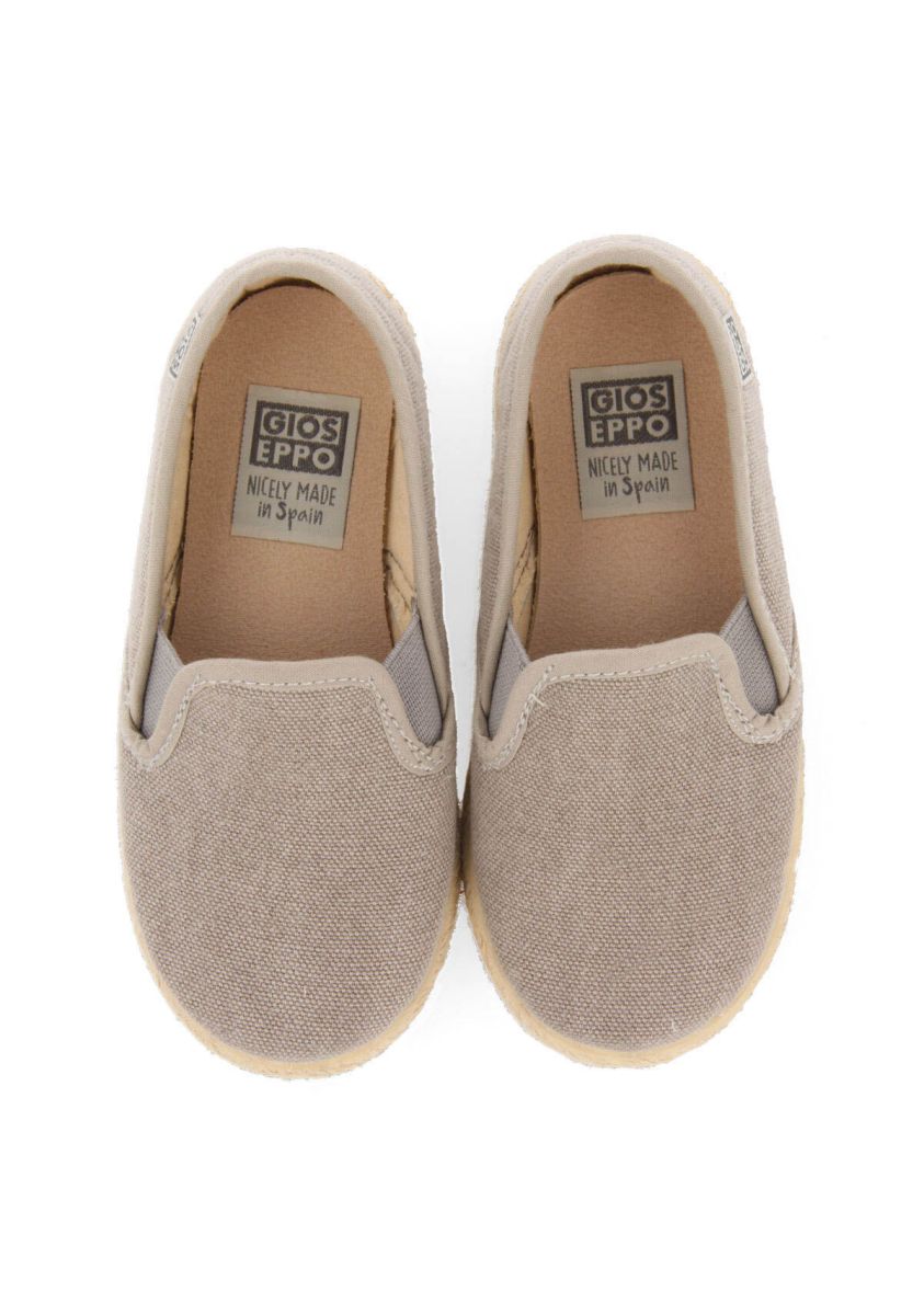 Gioseppo Orizaba Boys Grey Slip-On Espadrilles with Side Elastics