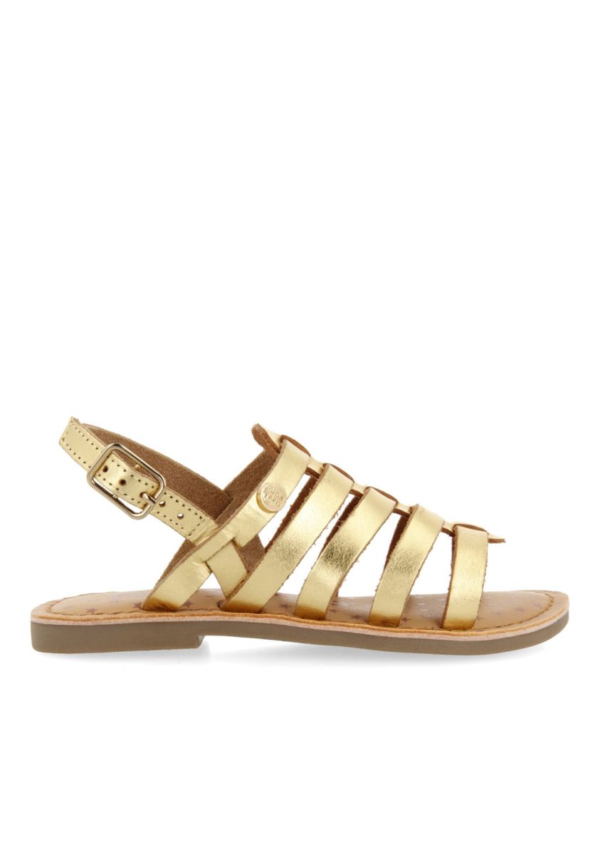 Gioseppo Leni Golden Leather Roman-Style Sandals for Kids - Ultimate Comfort