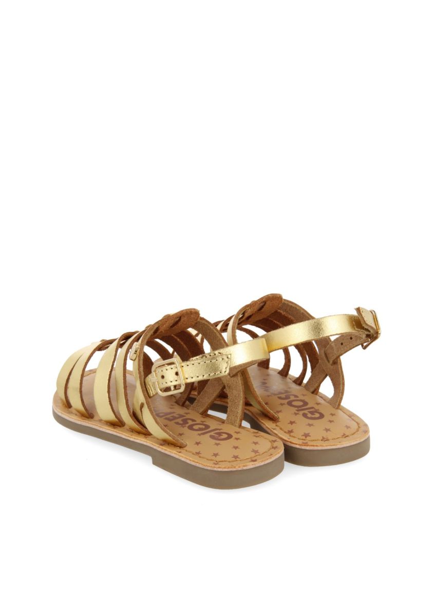 Gioseppo Leni Golden Leather Roman-Style Sandals for Kids - Ultimate Comfort
