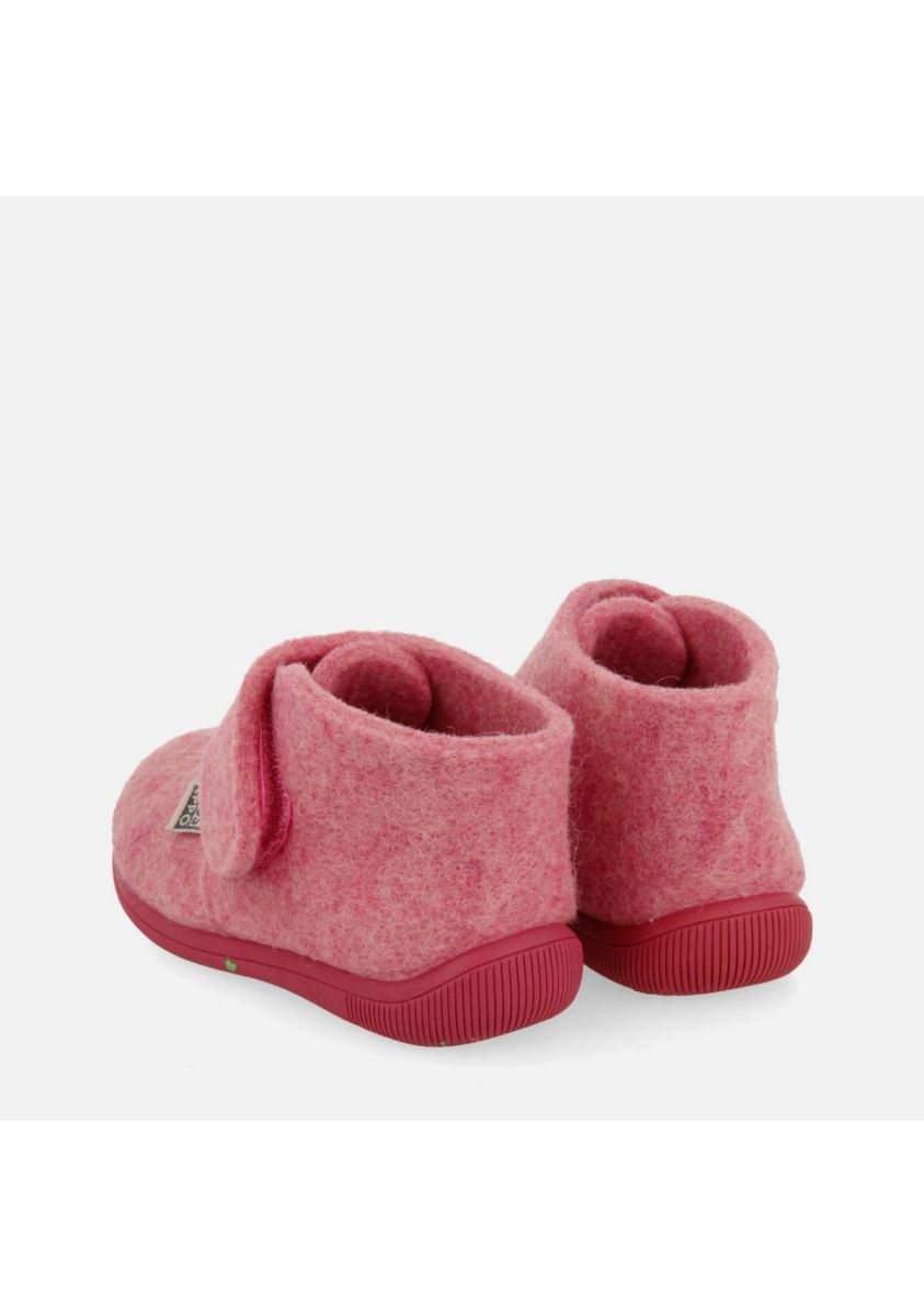 Gioseppo Scipio Pink High-Top House Slippers for Kids with Adjustable Closure