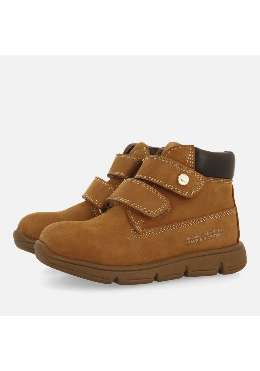 Gioseppo Women's Tan Leather Conklin Ankle Boots with Adjustable Closures