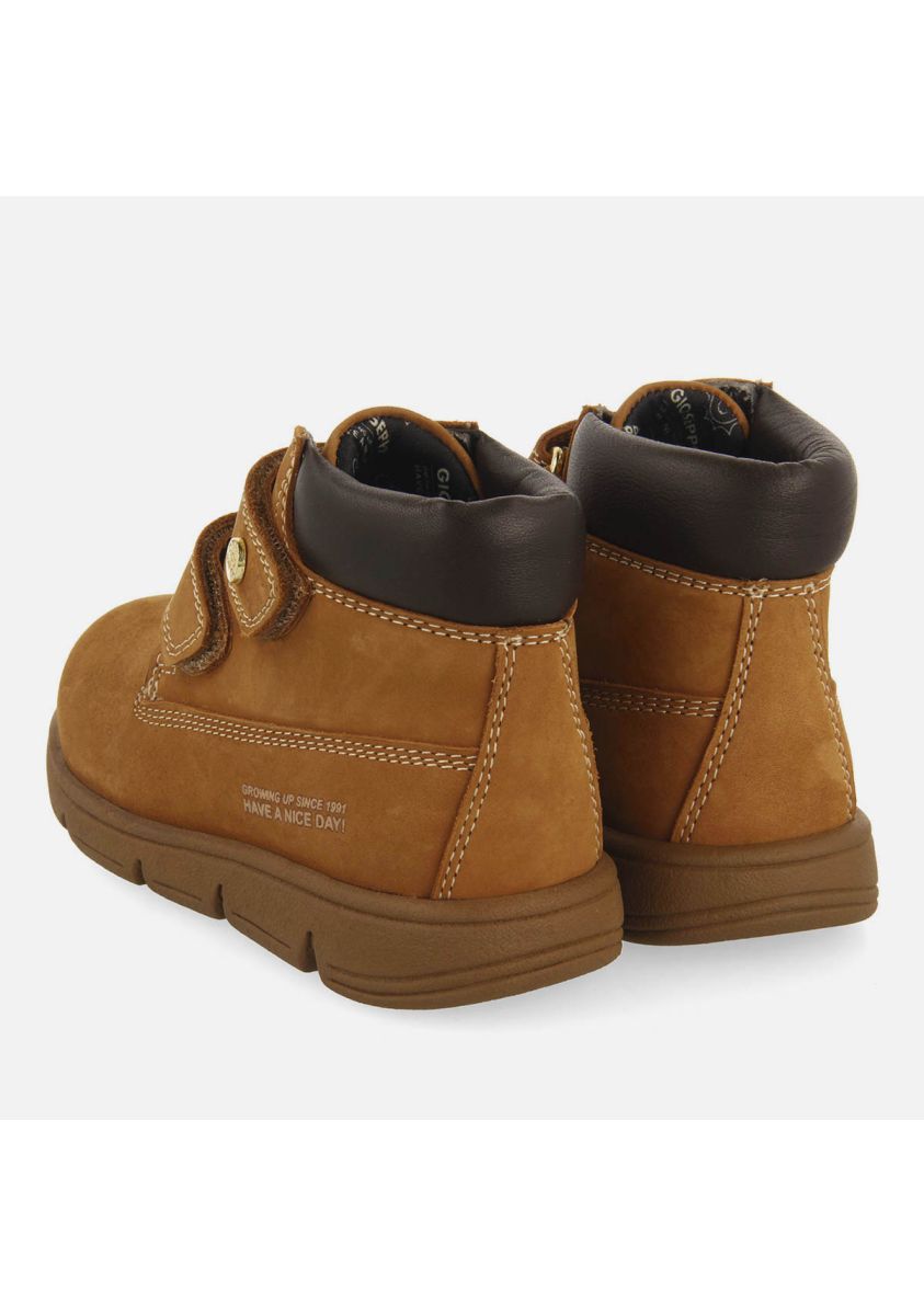 Gioseppo Women's Tan Leather Conklin Ankle Boots with Adjustable Closures
