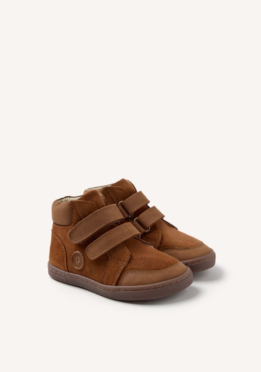 Gioseppo Barefoot Kids Suede Leather Ankle Boots - Flexible, Wide Toe, Natural Stride