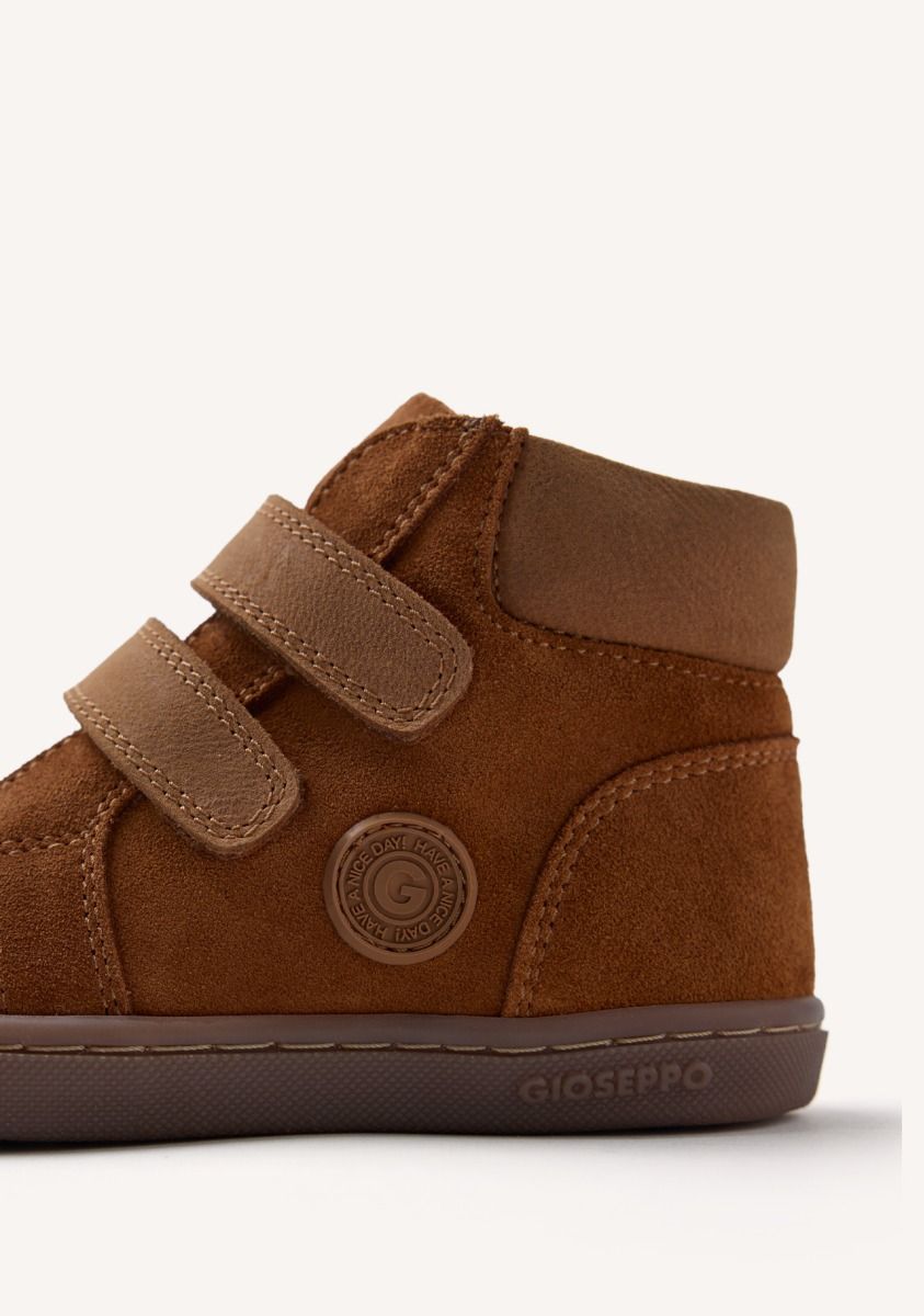Gioseppo Barefoot Kids Suede Leather Ankle Boots - Flexible, Wide Toe, Natural Stride