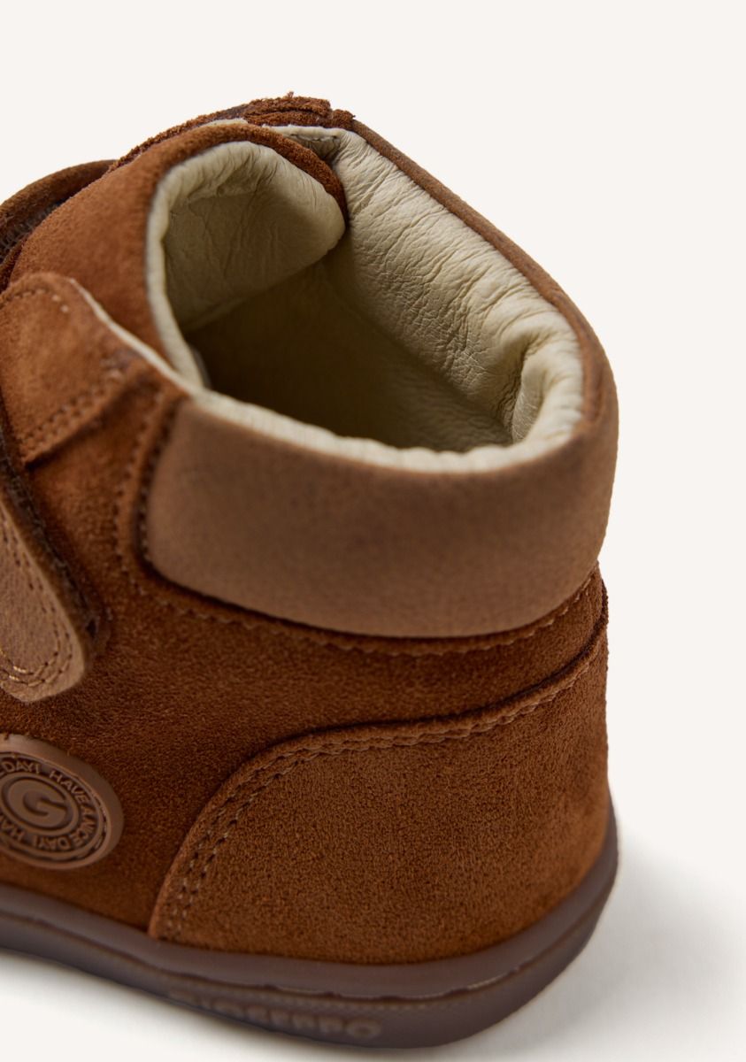 Gioseppo Barefoot Kids Suede Leather Ankle Boots - Flexible, Wide Toe, Natural Stride