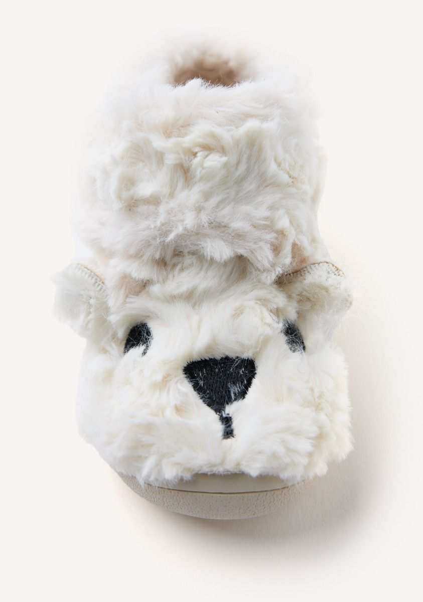 Gioseppo Kids' Cozy Off-White Fur House Slippers - Plush, Non-Slip, Adjustable