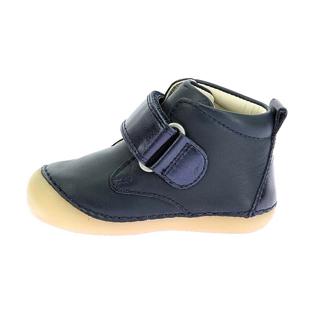 Kickers Sabio Marine Nuage Blue Leather Baby Boots with Velcro