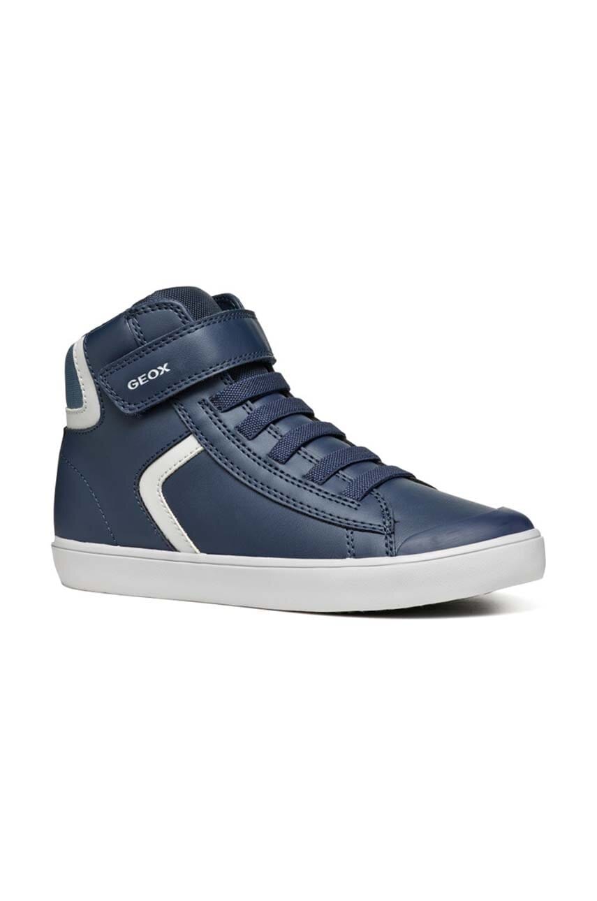 Geox JISLI Kids' Breathable Navy Blue Sneakers with Hook-and-Loop Closure
