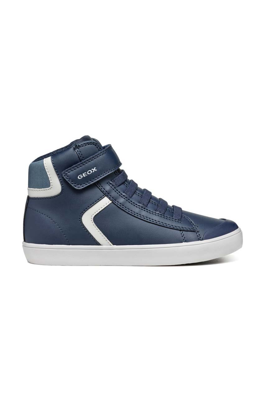 Geox JISLI Kids' Breathable Navy Blue Sneakers with Hook-and-Loop Closure