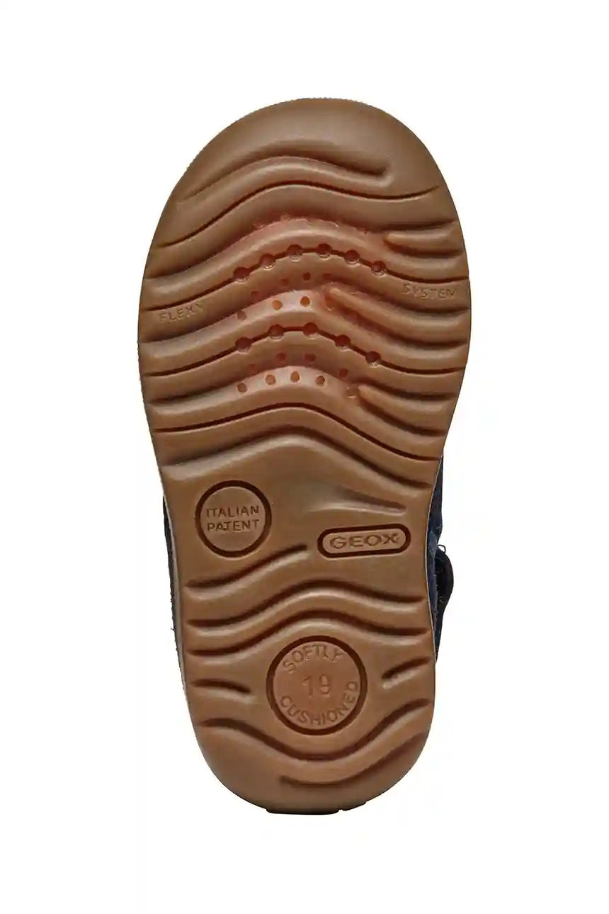 Geox MACCHIA Baby Shoes: Breathable Navy Blue Suede for Little Feet