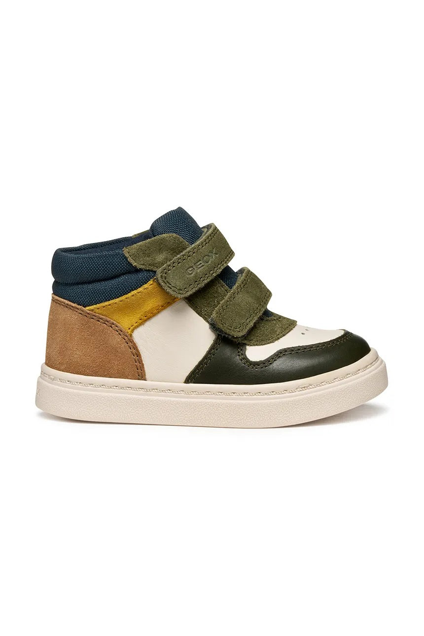 Geox Nashik Kids' Beige Closed Shoes - Nappa Suede Textile, Velcro Fastening