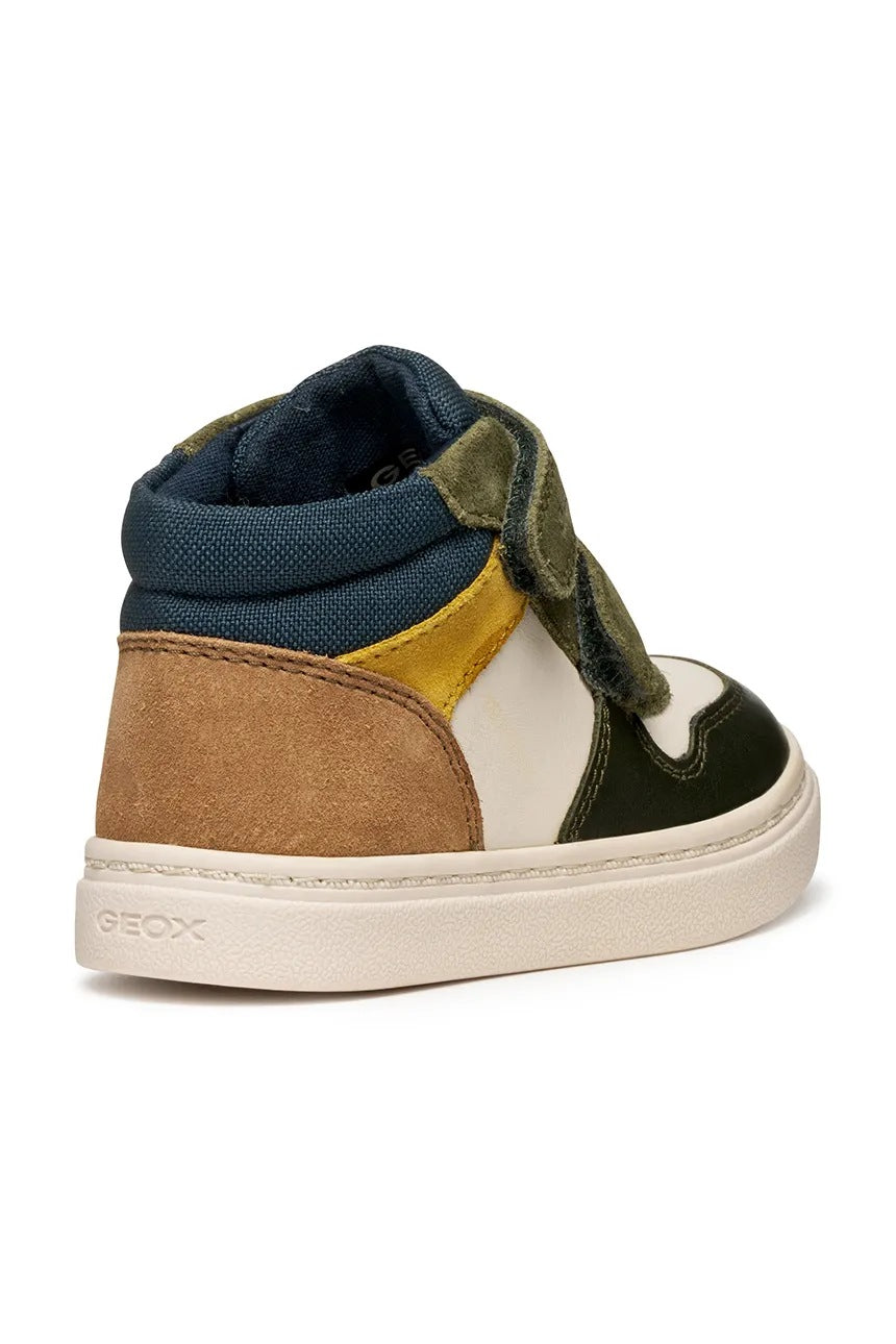 Geox Nashik Kids' Beige Closed Shoes - Nappa Suede Textile, Velcro Fastening
