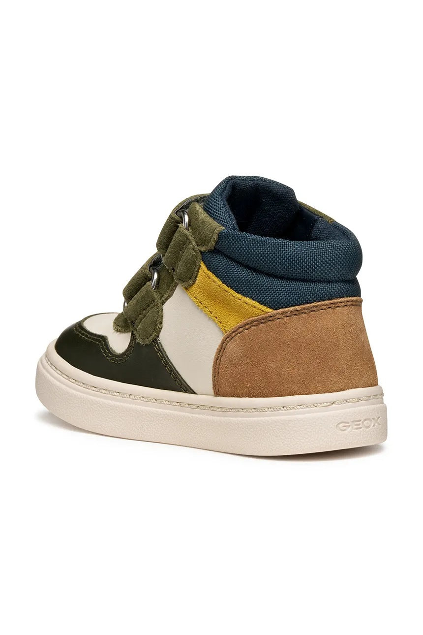 Geox Nashik Kids' Beige Closed Shoes - Nappa Suede Textile, Velcro Fastening