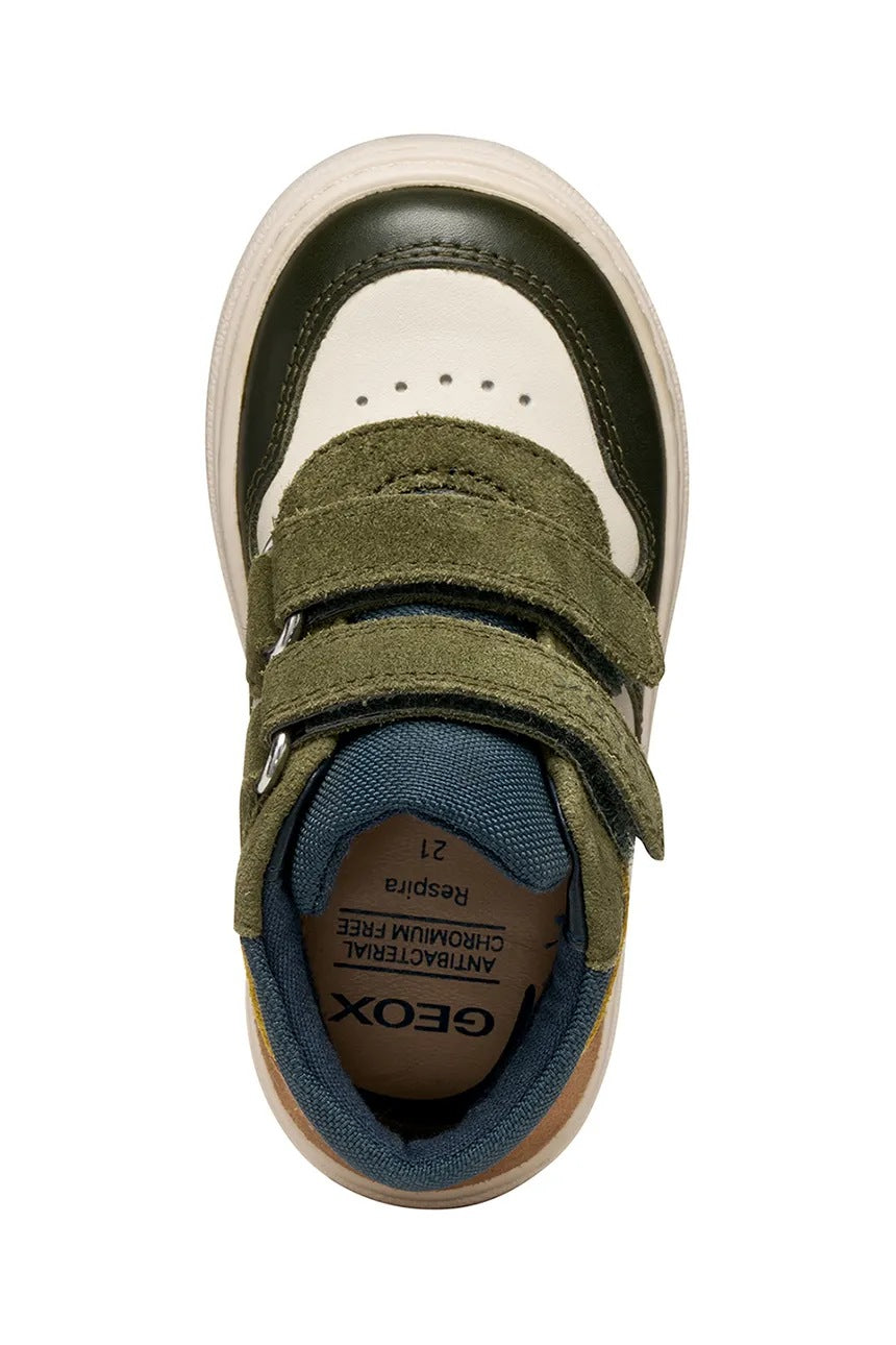 Geox Nashik Kids' Beige Closed Shoes - Nappa Suede Textile, Velcro Fastening