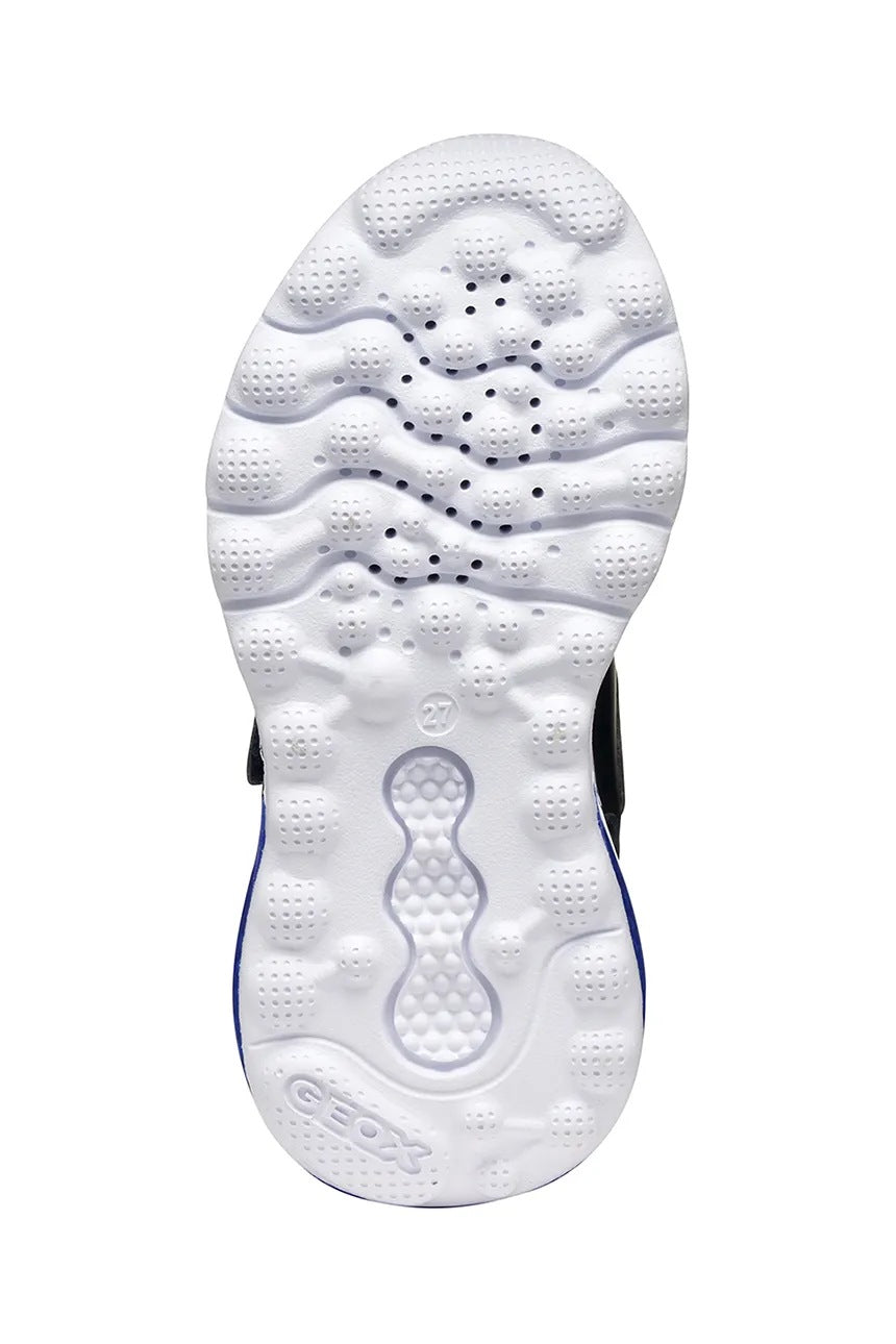 Geox ACTIVART Kids' Breathable Navy Blue Athletic Sneakers with Hook-and-Loop