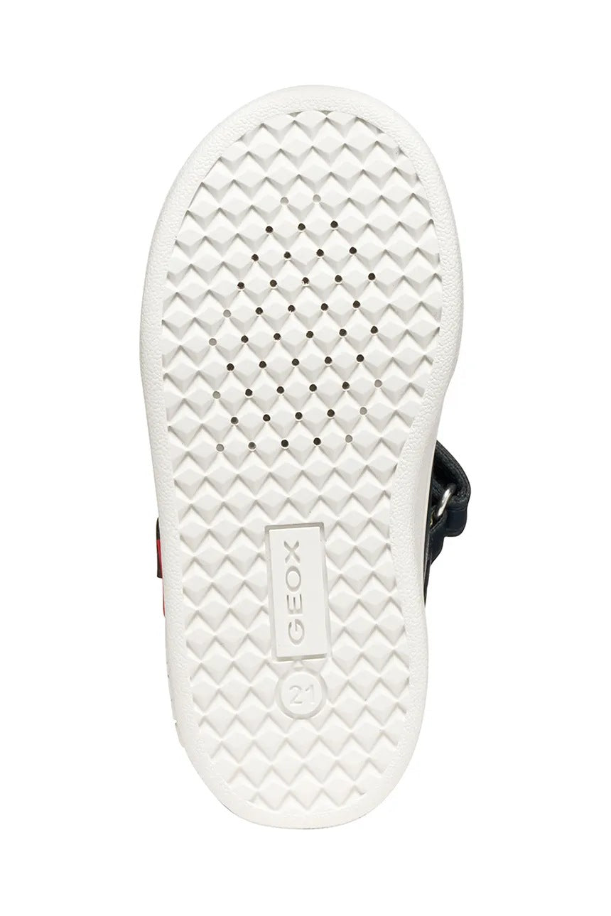 Geox ECLYPER Kids' Breathable Navy Blue Athletic Sneakers with Hook-and-Loop Fastening