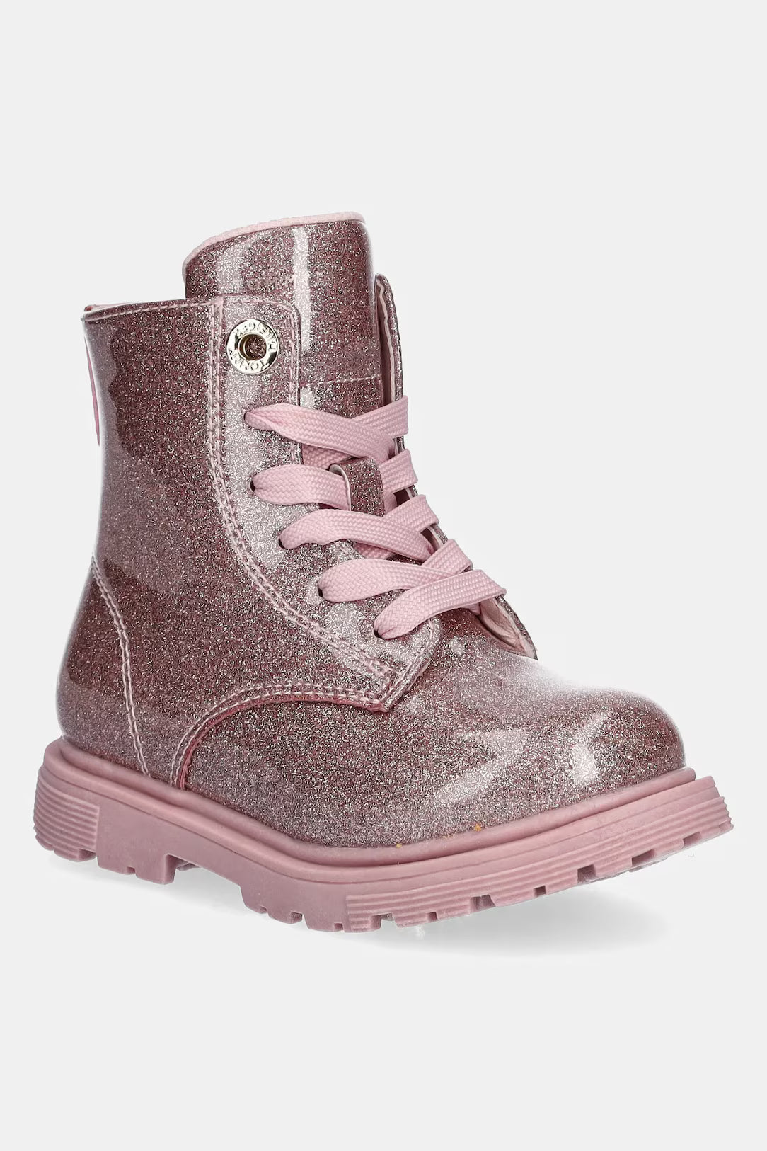 Tommy Hilfiger Shiny Pink girls Laced Ankle Boots T1A5-34005