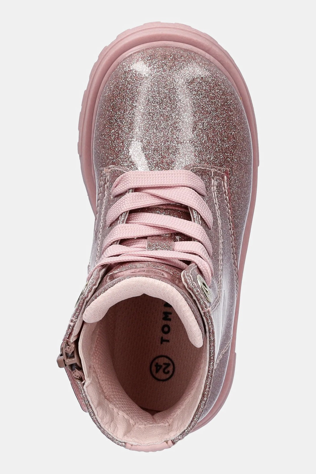 Tommy Hilfiger Shiny Pink girls Laced Ankle Boots T1A5-34005