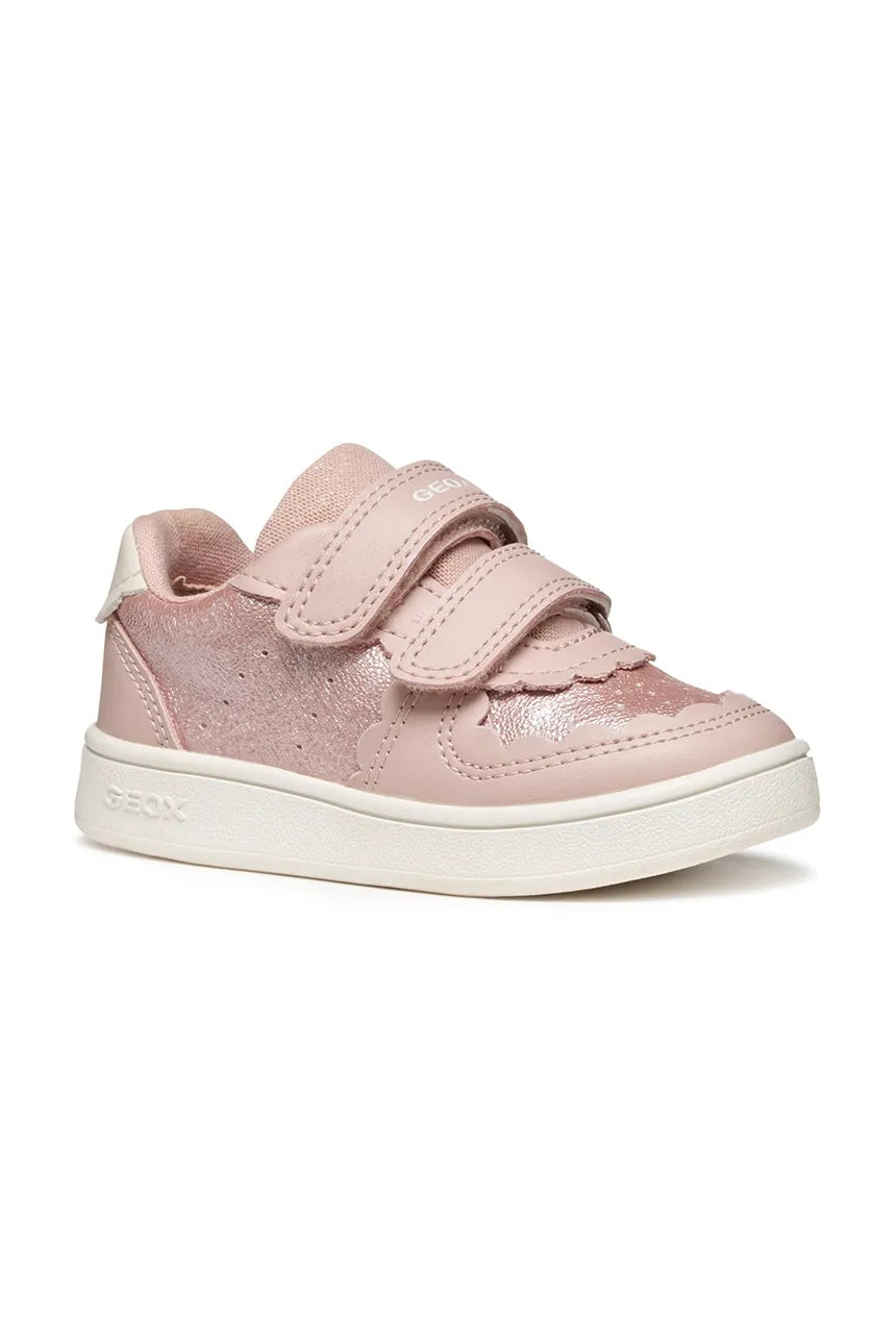 Geox ECLYPER Kids' Breathable Velcro Sneakers: Pink, Waterproof, Durable Comfort