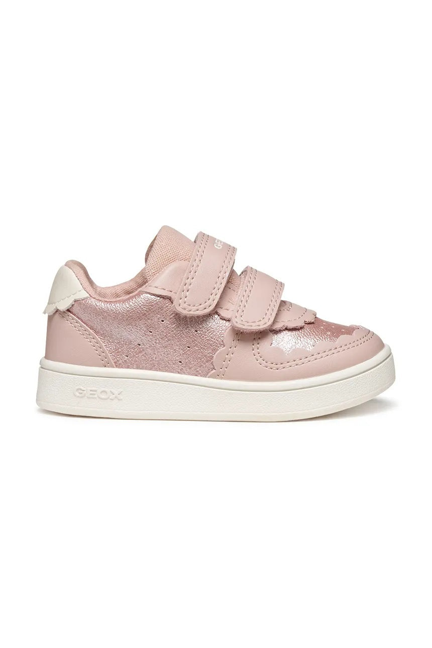 Geox ECLYPER Kids' Breathable Velcro Sneakers: Pink, Waterproof, Durable Comfort