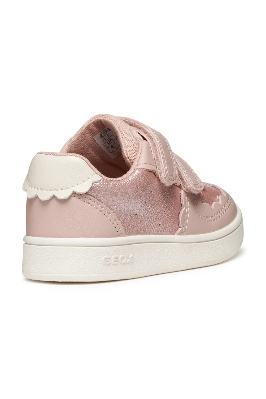 Geox ECLYPER Kids' Breathable Velcro Sneakers: Pink, Waterproof, Durable Comfort
